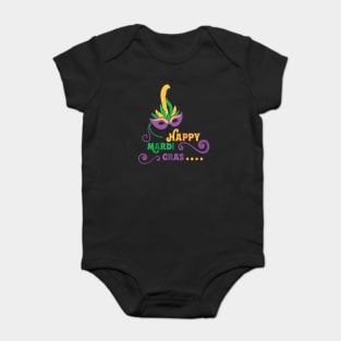 Happy Mardi Gras T-shirt and Apparel Baby Bodysuit